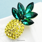 PENDRA Tropica Shimmering Rhinestone Pineapple Brooch