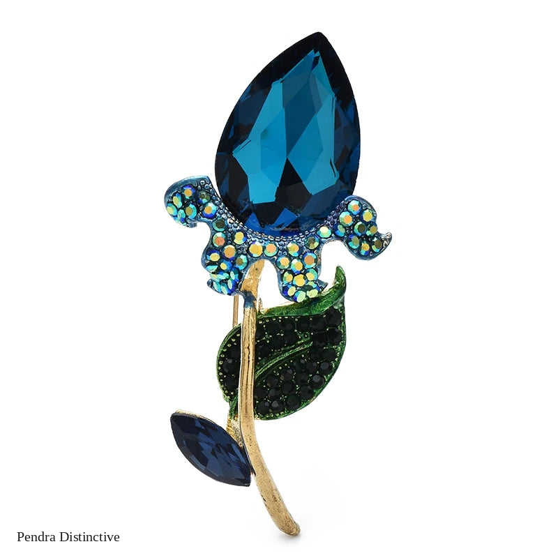 PENDRA Tulippa Classical Crystal Tulip Brooch