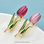 PENDRA Tulippa Enamel Tulip Flower Brooch