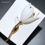 PENDRA Tulippa Large Enamel Tulip Flower Brooch