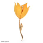 PENDRA Tulippa Large Enamel Tulip Flower Brooch