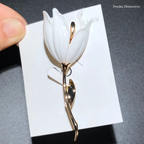 PENDRA Tulippa Large Enamel Tulip Flower Brooch