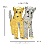 PENDRA Two Dogs Puppy Animal Brooch