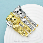 PENDRA Two Dogs Puppy Animal Brooch