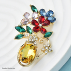 PENDRA Vaseflora Flowers in Vase Brooch