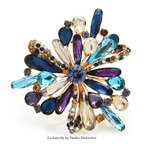 PENDRA Versailles Crystal Palace Flower Brooch