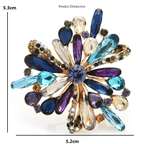 PENDRA Versailles Crystal Palace Flower Brooch