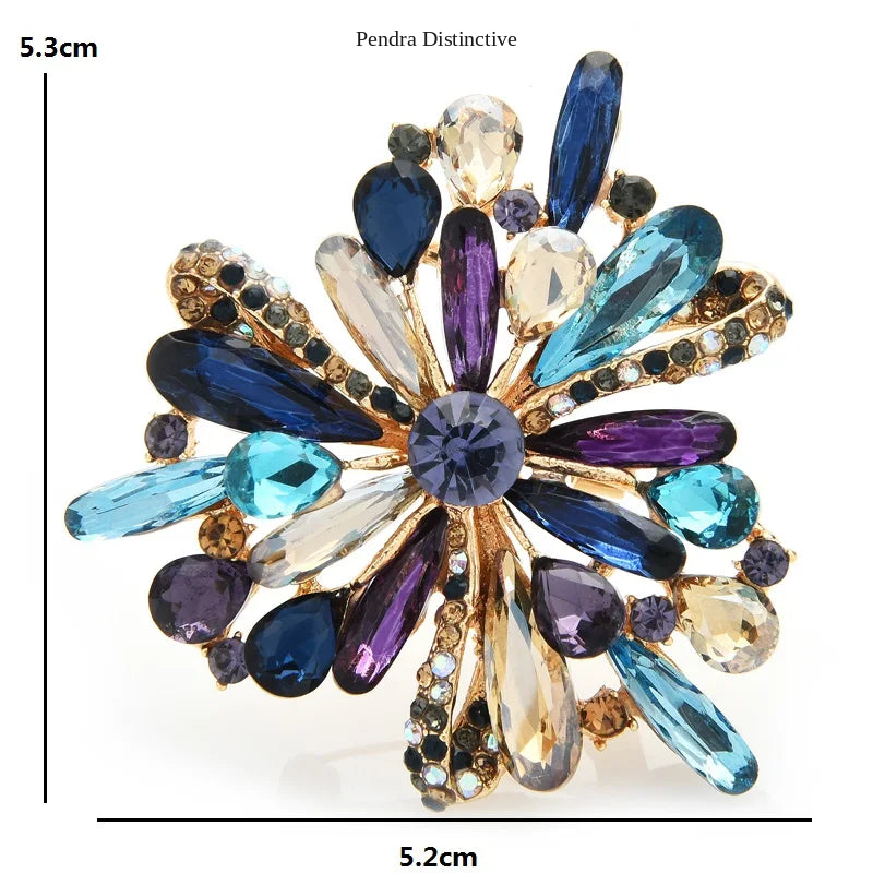 PENDRA Versailles Crystal Palace Flower Brooch
