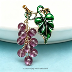 PENDRA Vinetta Classical Grape Brooch