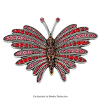 PENDRA Vintage Butterfly Rhinestone Brooch