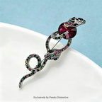 PENDRA Vintage Crystal Snake Brooch