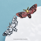 PENDRA Vintage Enamel Butterfly Brooch