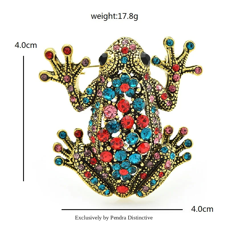 PENDRA Vintage Frog Brooch