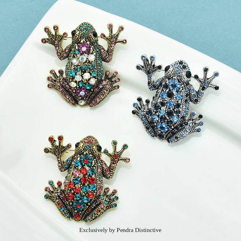 PENDRA Vintage Frog Brooch