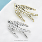 PENDRA Vintage Pearl Swallow Brooch