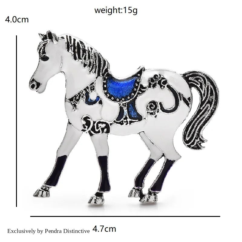 PENDRA Vintage Strong Horse Brooch