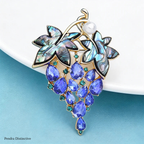 PENDRA Violetta Purple Rhinestone Grape Brooch