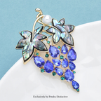 PENDRA Violetta Purple Rhinestone Grape Brooch