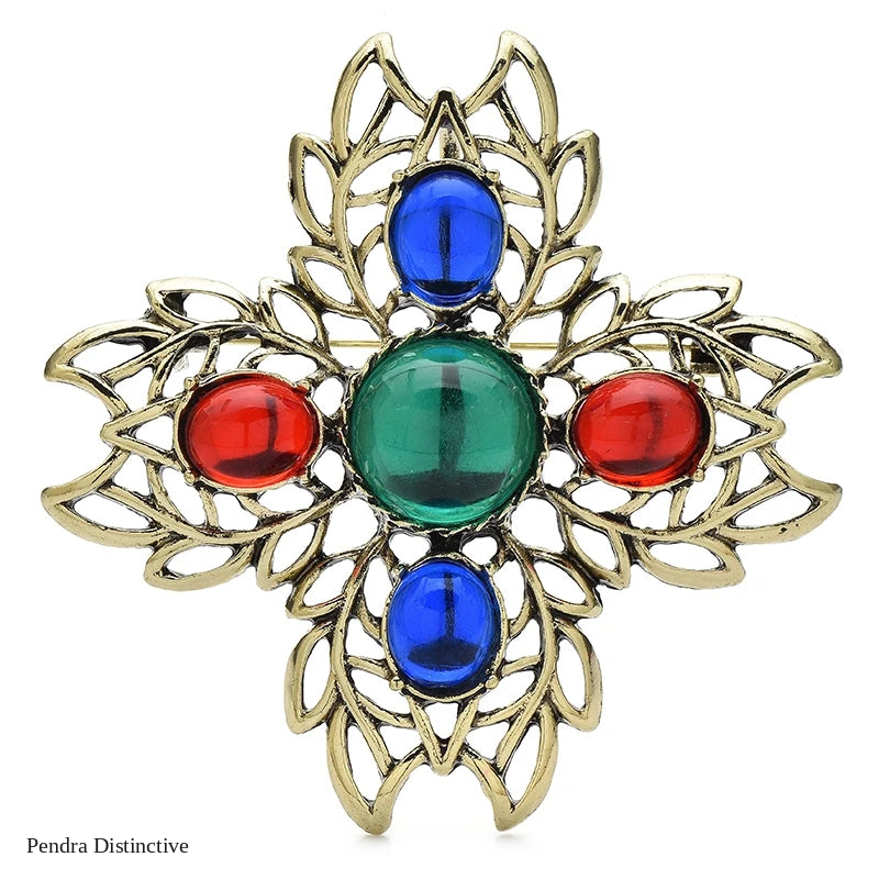 PENDRA Virelle Geometric Brooch