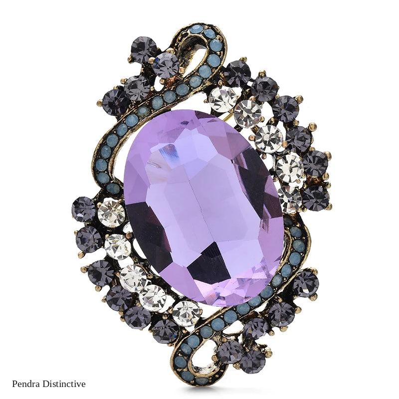 PENDRA Virelle2 Geometric Brooch