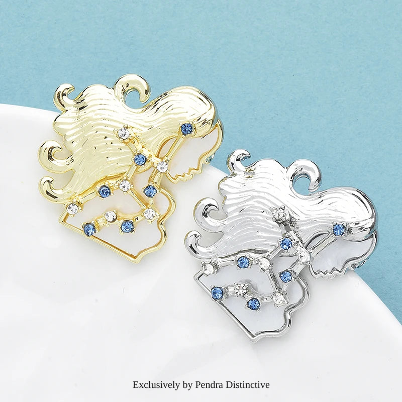 PENDRA Designer Constellations Virgo Brooch