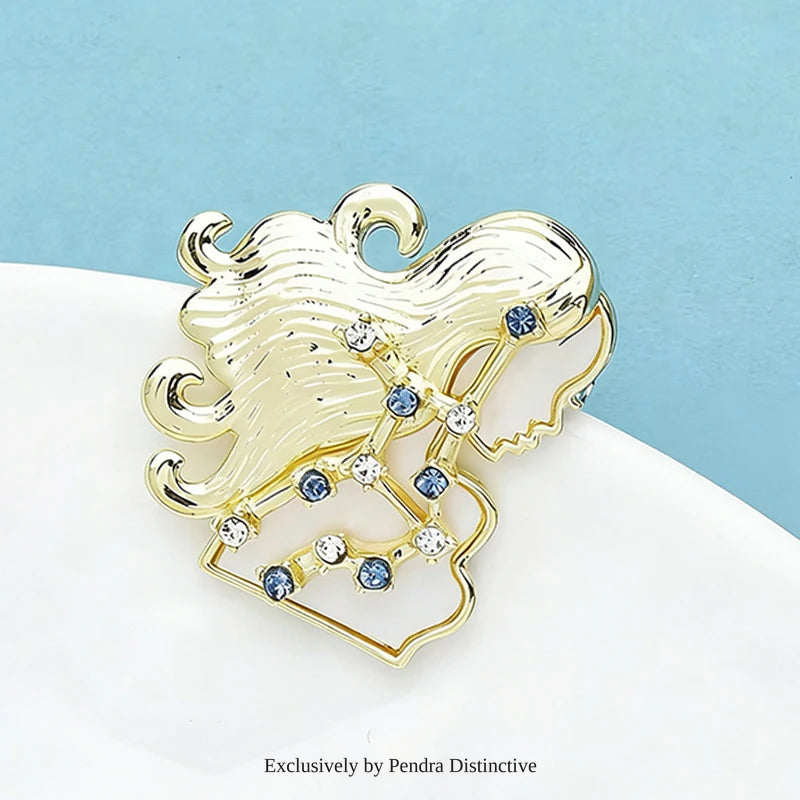 PENDRA Designer Constellations Virgo Brooch