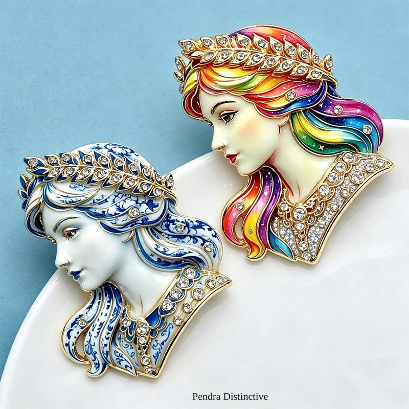PENDRA Beautiful Lady Virgo Zodiac Brooch