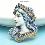 PENDRA Beautiful Lady Virgo Zodiac Brooch