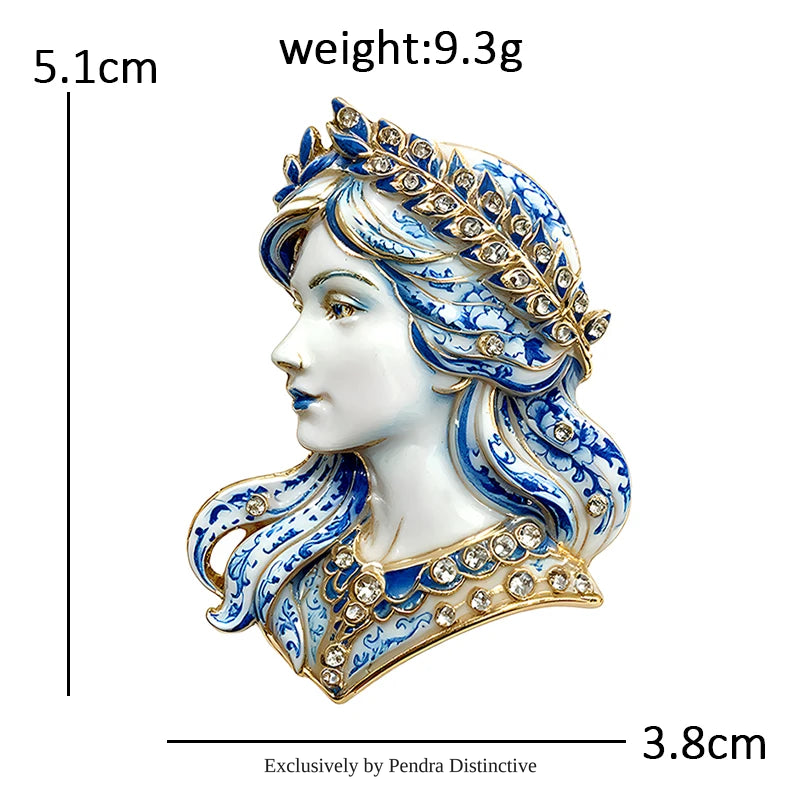 PENDRA Beautiful Lady Virgo Zodiac Brooch