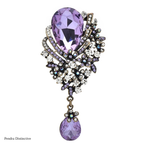 PENDRA Waterdrop Crystal Flower Brooch