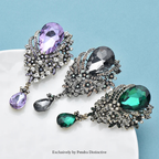 PENDRA Waterdrop Crystal Flower Brooch