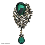 PENDRA Waterdrop Crystal Flower Brooch