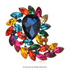 PENDRA Waterdrop Royale Crystal Flower Brooch