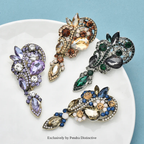 PENDRA Waterdrop Royale Palace Crystal Flower Brooch