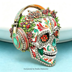 PENDRA Wear Headphone Skull Brooch