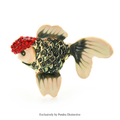 PENDRA Wear Red Hat Goldfish Brooch