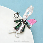 PENDRA Whimsy Enamel Rabbit Brooch