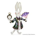 PENDRA Whimsy Enamel Rabbit Brooch