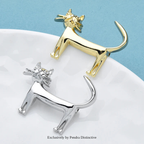 PENDRA Whisker Enamel Cat Brooch