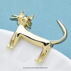 PENDRA Whisker Enamel Cat Brooch