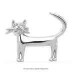 PENDRA Whisker Enamel Cat Brooch