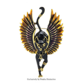PENDRA Winged Cat Enamel Animal Brooch