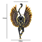PENDRA Winged Cat Enamel Animal Brooch