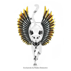 PENDRA Winged Cat Enamel Animal Brooch