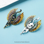 PENDRA Winged Cat Enamel Animal Brooch
