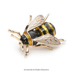 PENDRA Winged Wasp Enamel Insect Brooch
