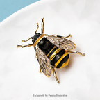 PENDRA Winged Wasp Enamel Insect Brooch