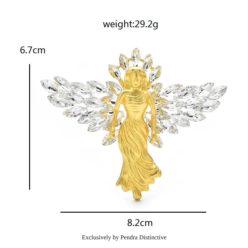 PENDRA Shining Wings Angel Brooch