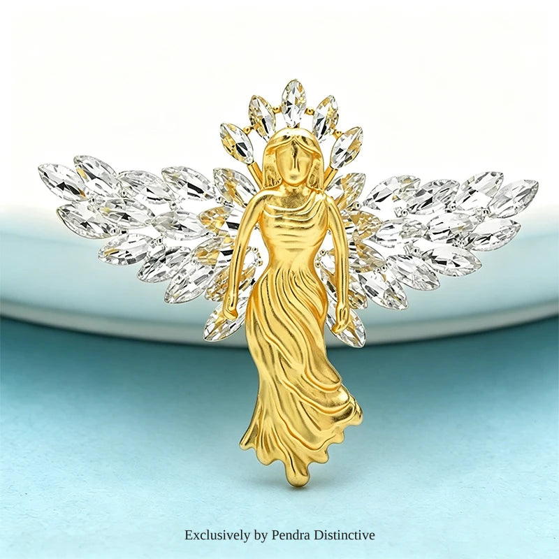 PENDRA Shining Wings Angel Brooch