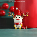 PENDRA Winterfawn Enamel Christmas Deer Brooch